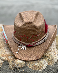 hat on rock